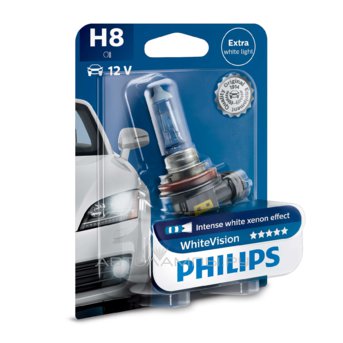 H8 12V-35W (PGJ19-1) (��������� ����� ����) White Vision ������� (1��.) 12360WHVB1