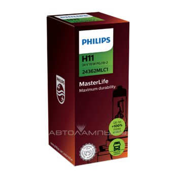 H11 24V- 70W (PGJ19-2) (������������+������.���� ������) MasterLife 24362MLC1