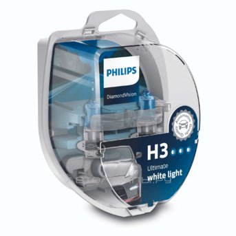 H3 12V- 55W (PK22s) (белый холод.свет-голуб.оттен.) Diamond Vision (2шт) 12336DVS2
